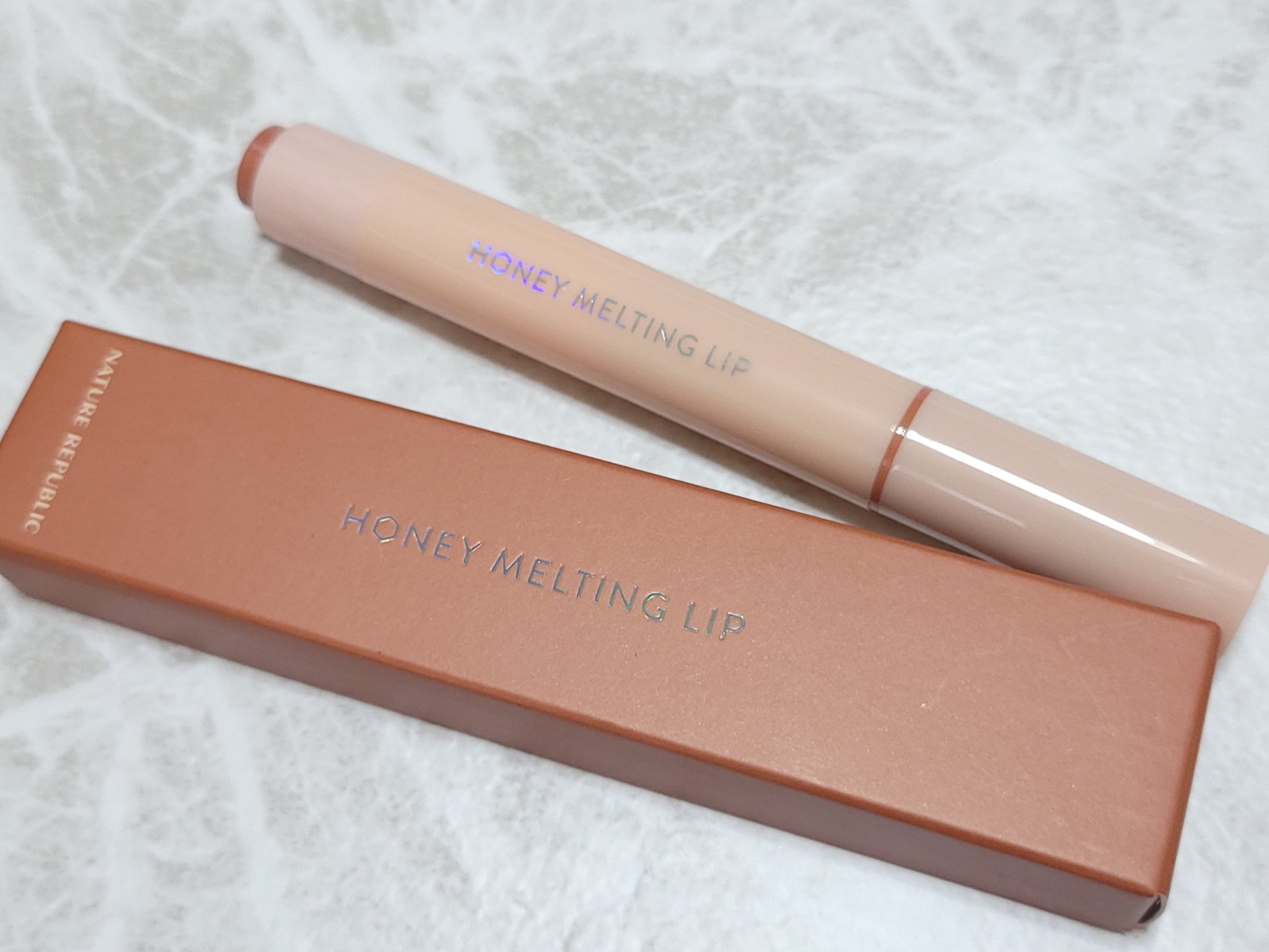 ハニーメルティングリップ 14 メープルグリッター/ネイチャーリパブリック/口紅を使ったクチコミ（1枚目）