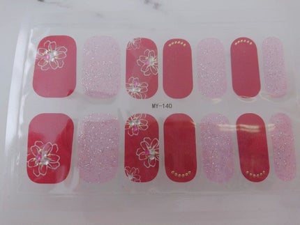 ネイルシール/Qoo10/ネイルシールを使ったクチコミ(1枚目)