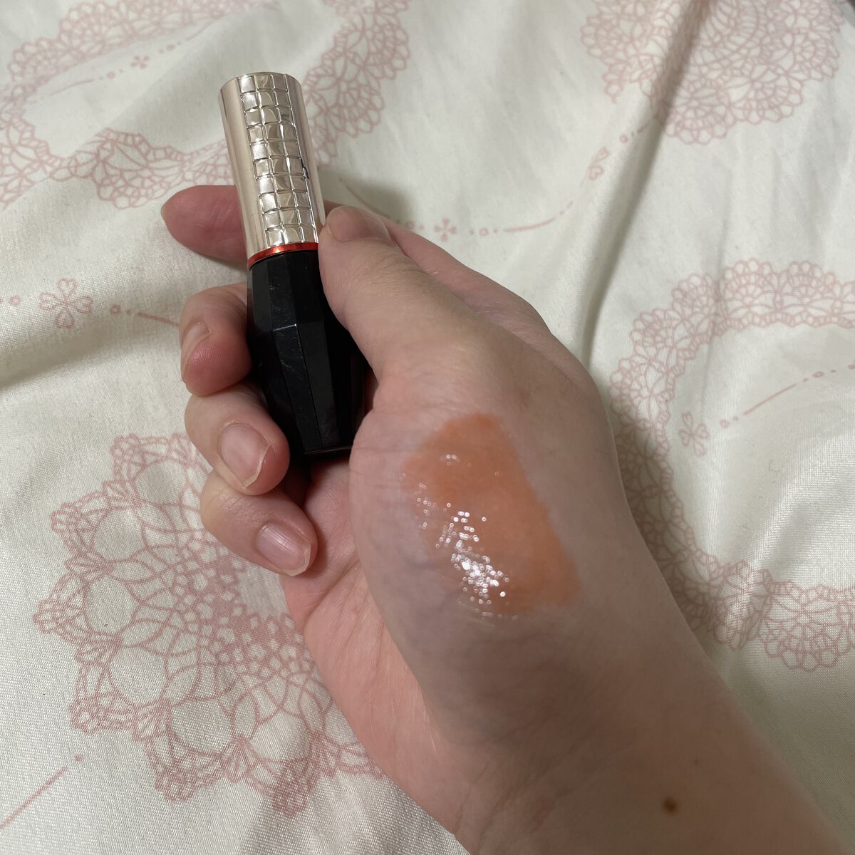 エッセンスジェルルージュ OR343/マキアージュ/リップグロスを使ったクチコミ（1枚目）