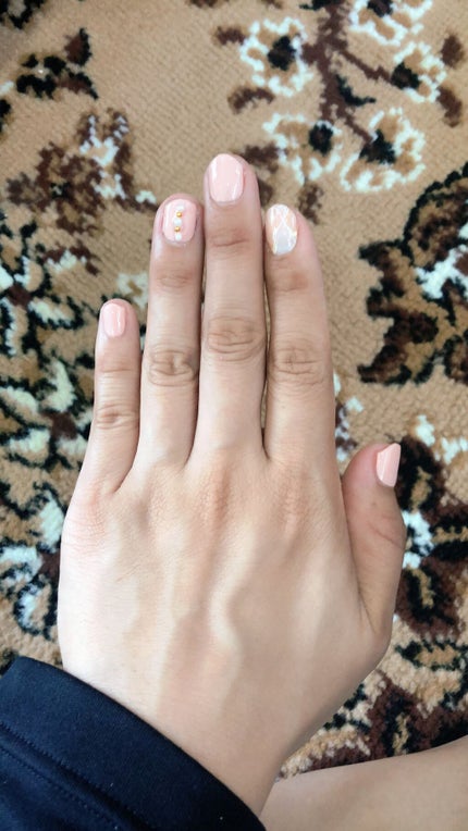 セミキュアジェルネイル(ハンド)/ohora/ネイルシールを使ったクチコミ(4枚目)