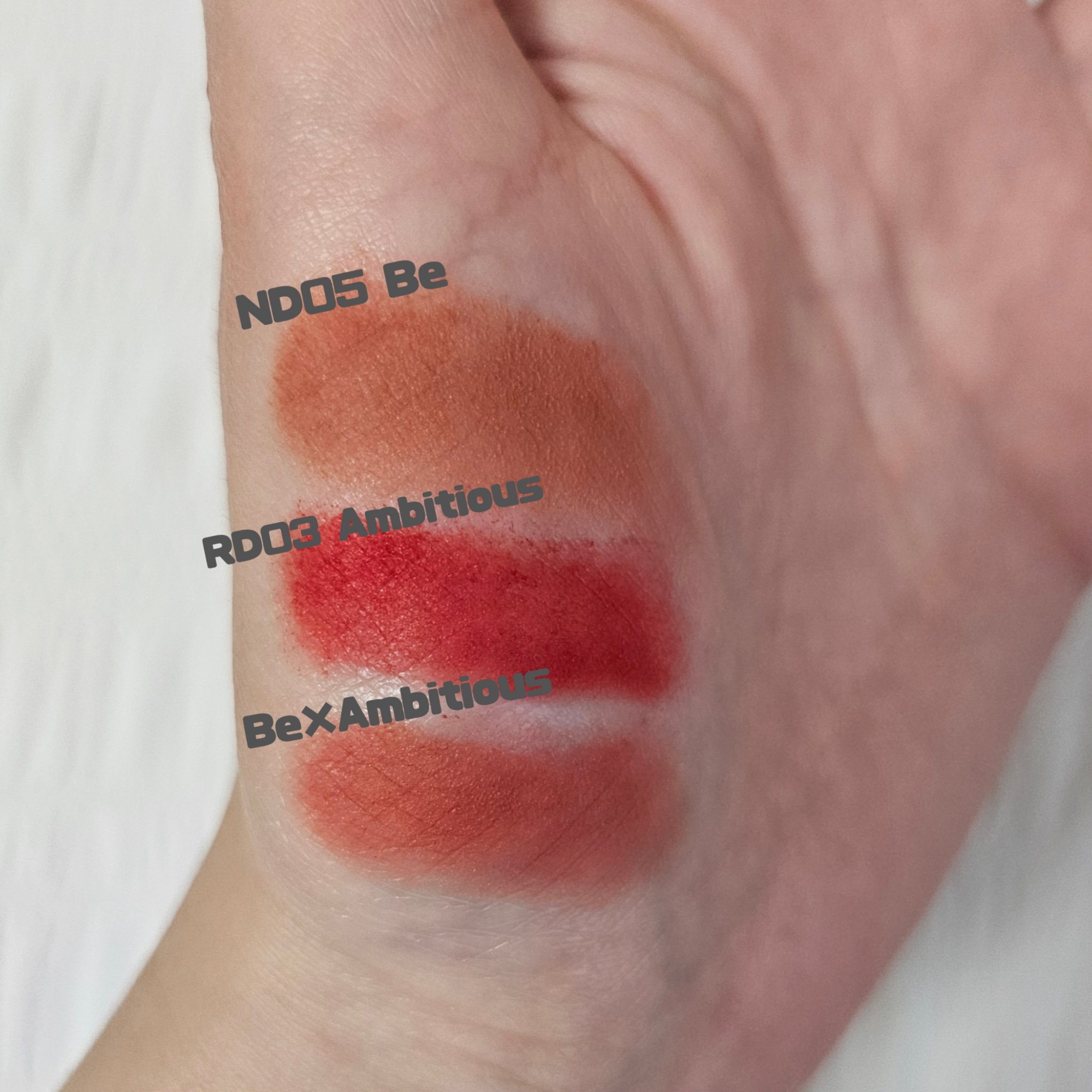 リップアンドチーク ブラーリープリンポット RD03 アンビシャス/fwee/口紅を使ったクチコミ（2枚目）