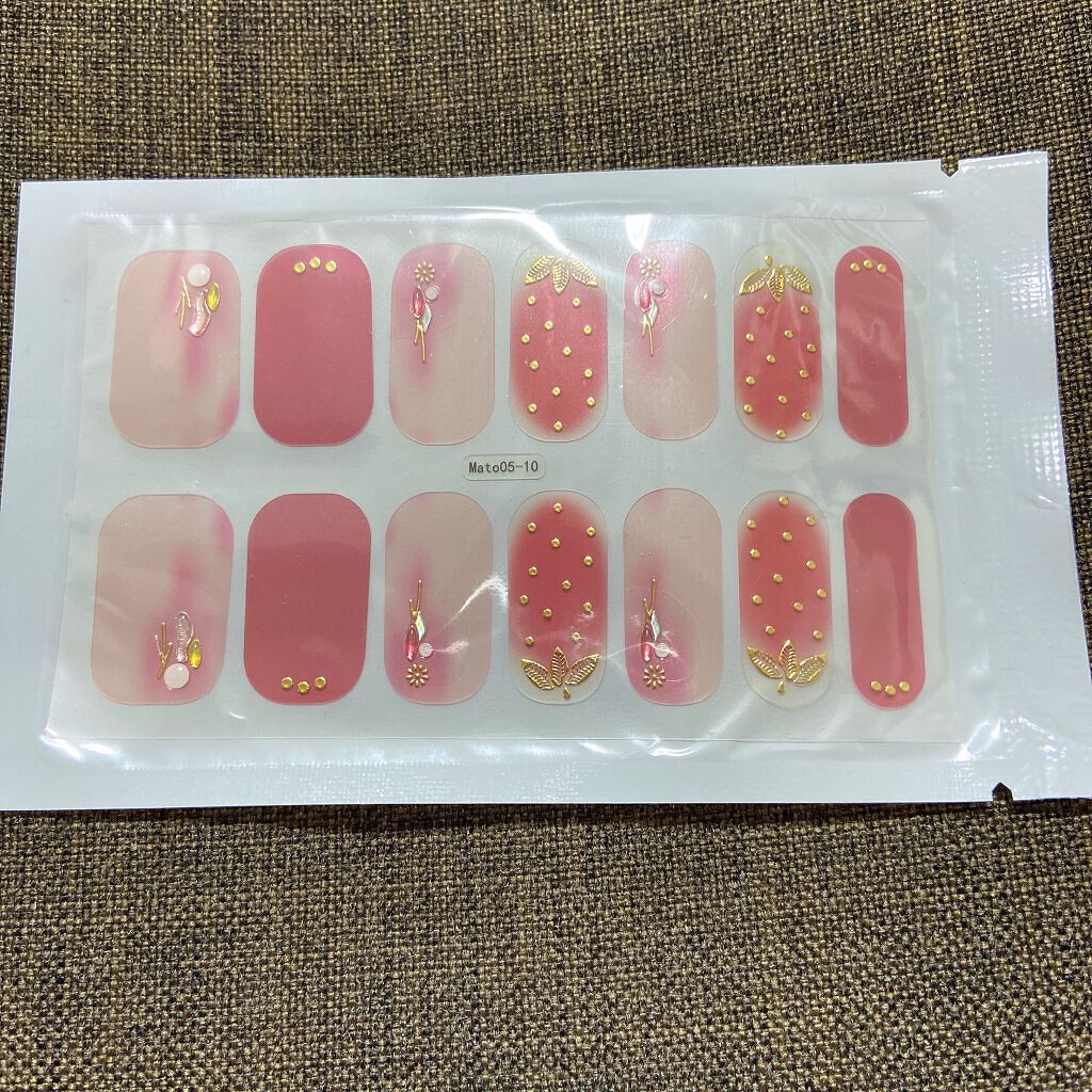 ネイルシール/Qoo10/ネイルシールを使ったクチコミ(4枚目)