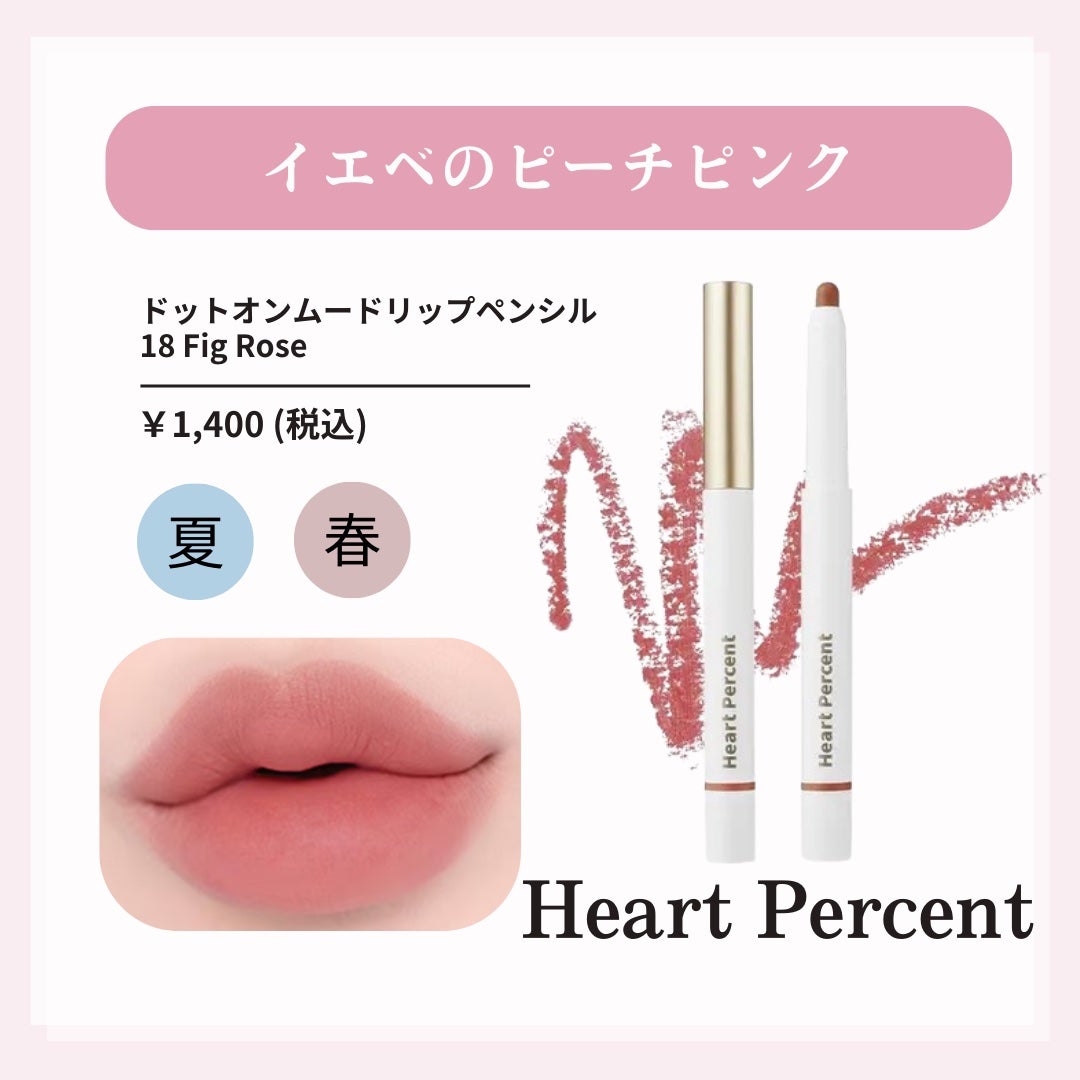ドットオンムードリップペンシル/Heart Percent/リップライナーを使ったクチコミ(3枚目)