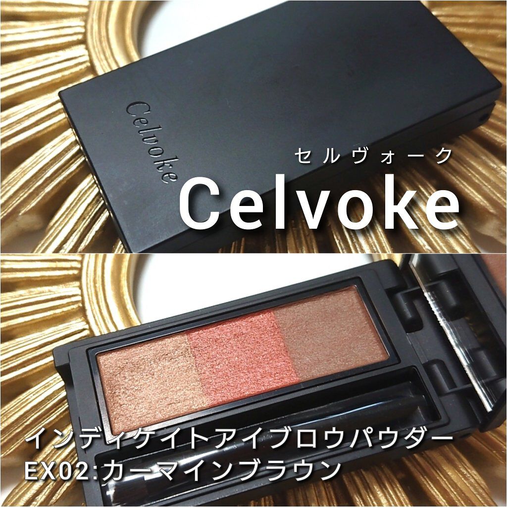 セルヴォーク インディケイトアイブロウパウダー EX01 クリムゾンブラウン/Celvoke/パウダーアイブロウを使ったクチコミ（2枚目）