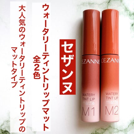 ウォータリーティントリップ マット/CEZANNE/リップティントを使ったクチコミ(2枚目)
