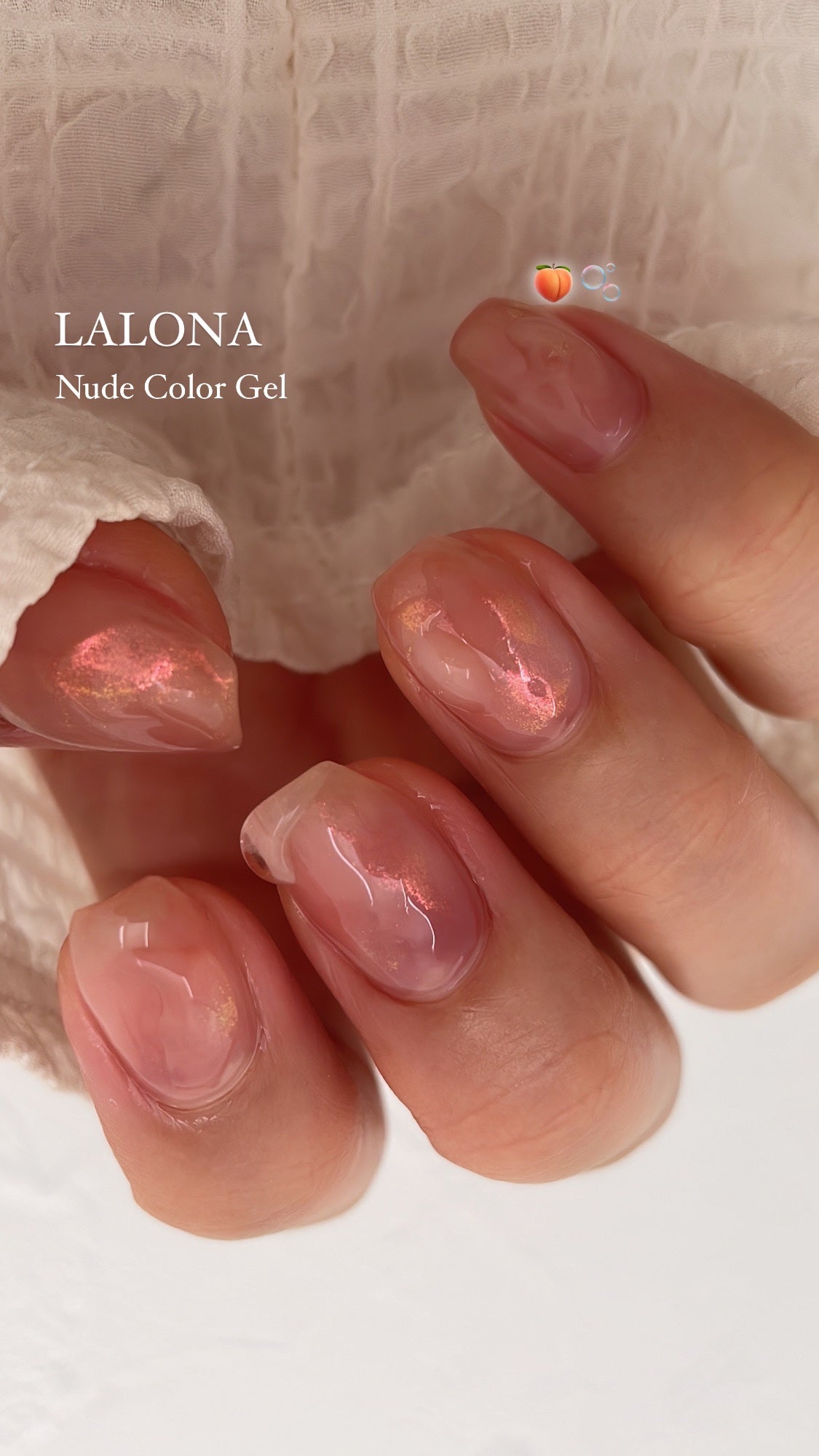 nude color gel/LALONA/ジェルネイルを使ったクチコミ(5枚目)