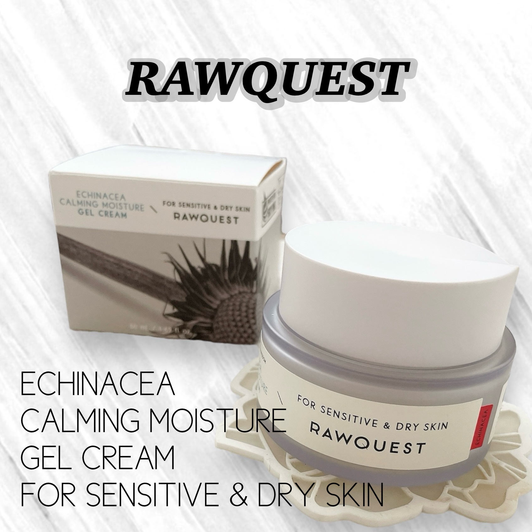 エキネシアカーミングモイスチャージェルクリーム/RAWQUEST/フェイスクリームを使ったクチコミ（1枚目）