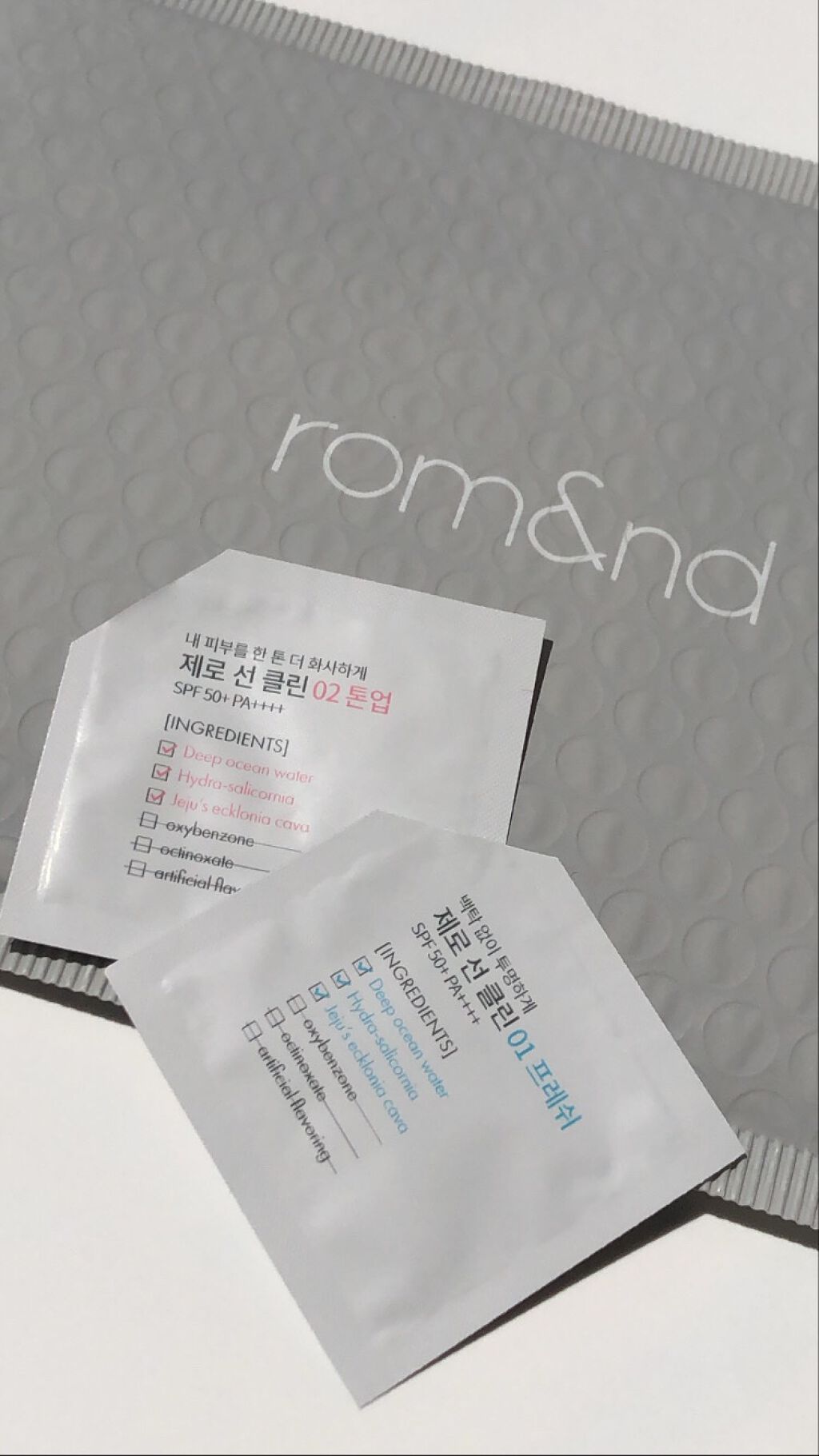 ゼロサンクリーン 01 FRESH/rom&nd/日焼け止めクリームを使ったクチコミ（2枚目）