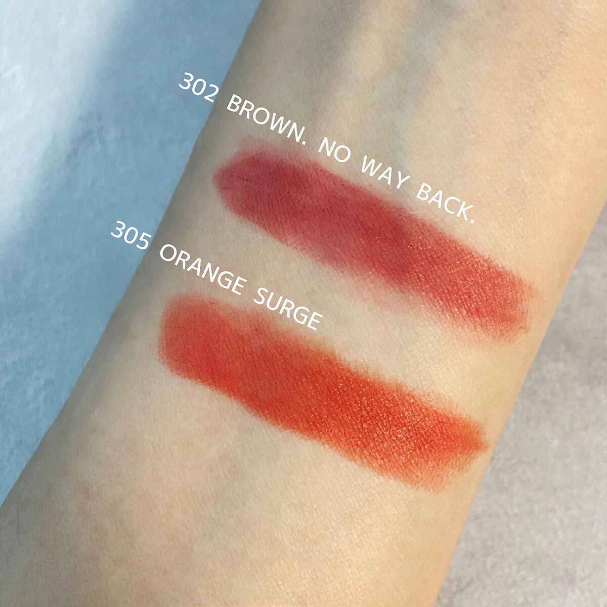 ルージュ ピュールクチュール ザ スリム ベルベットラディカル No.302 ブラウンノー ウェイ バック/YVES SAINT LAURENT BEAUTE/口紅を使ったクチコミ（2枚目）