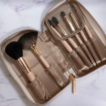 Enamor 熊野筆メイクブラシ7本&ケースセット/Enamor/メイクブラシを使ったクチコミ(3枚目)