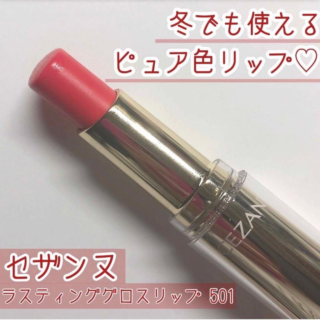 ラスティンググロスリップ/CEZANNE/口紅を使ったクチコミ(1枚目)