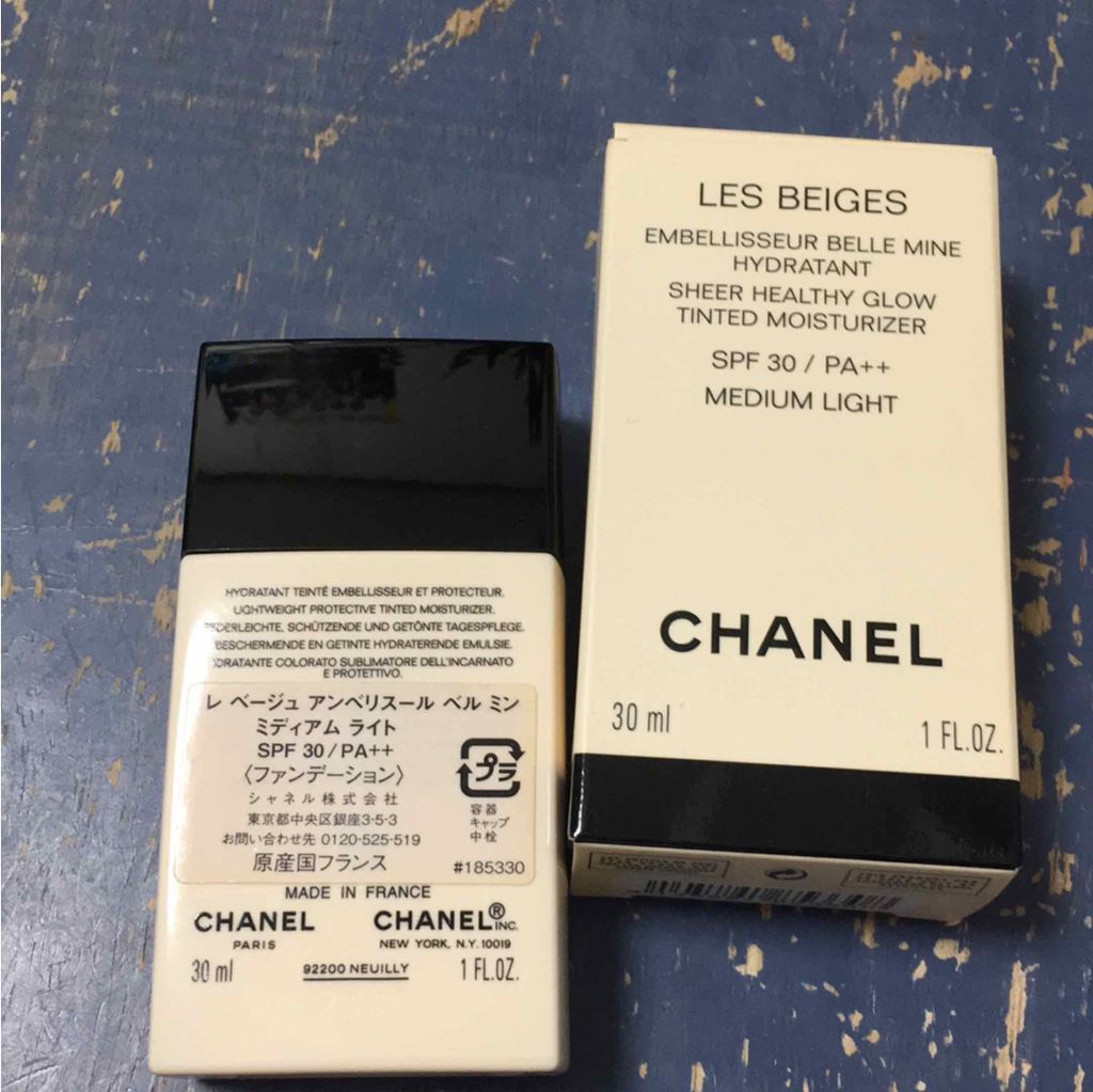 レ ベージュ アンベリスール ベル ミン ミディアム ライト/CHANEL/リキッドファンデーションを使ったクチコミ（1枚目）