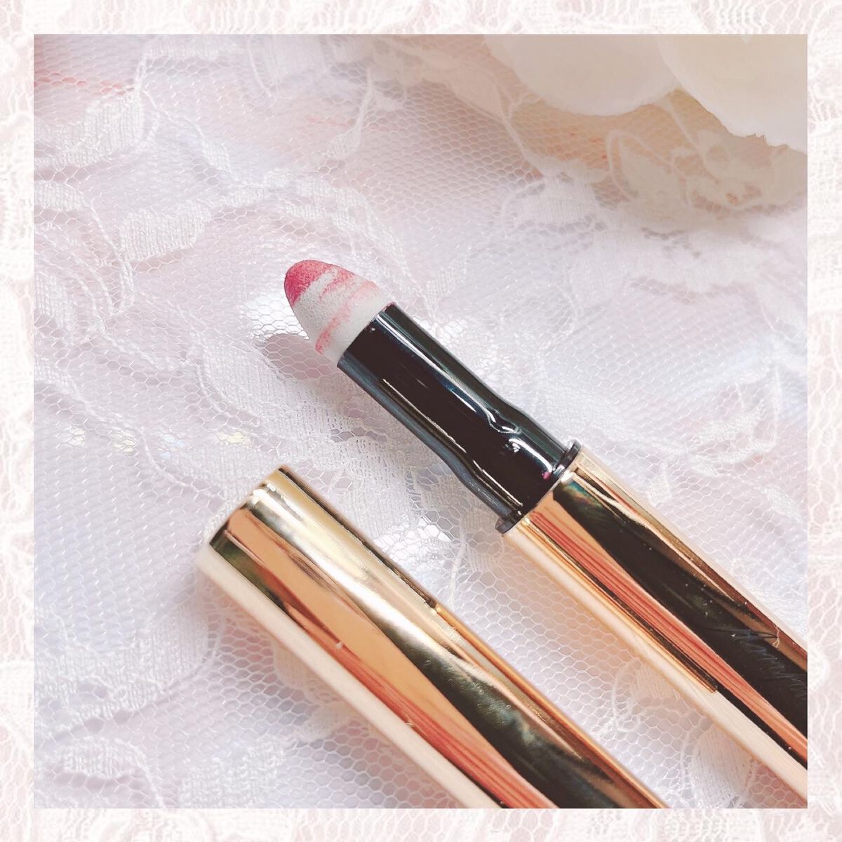 コンスピキュアス チップオンアイズ EX-04 ローズピンク/Amplitude/単色アイシャドウを使ったクチコミ（2枚目）