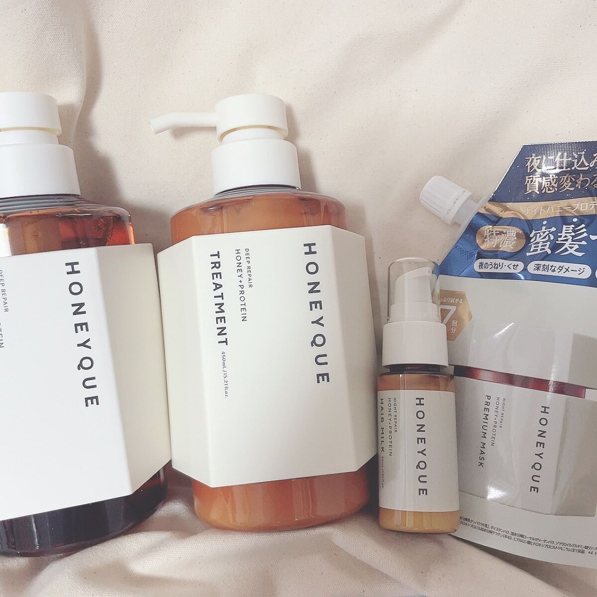 ナイトリペア プレミアム 集中ヘアマスク/ハニーク/ヘアマスク・ヘアパックを使ったクチコミ（1枚目）