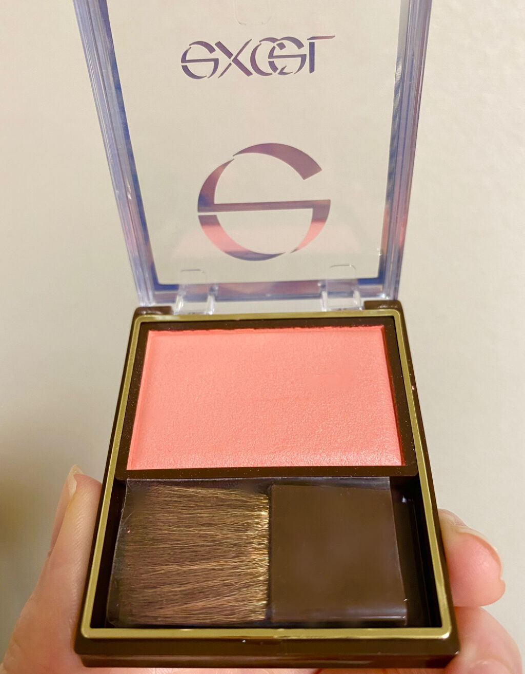 スキニーリッチチーク RC01 ピンクネクター/excel/パウダーチークを使ったクチコミ（2枚目）