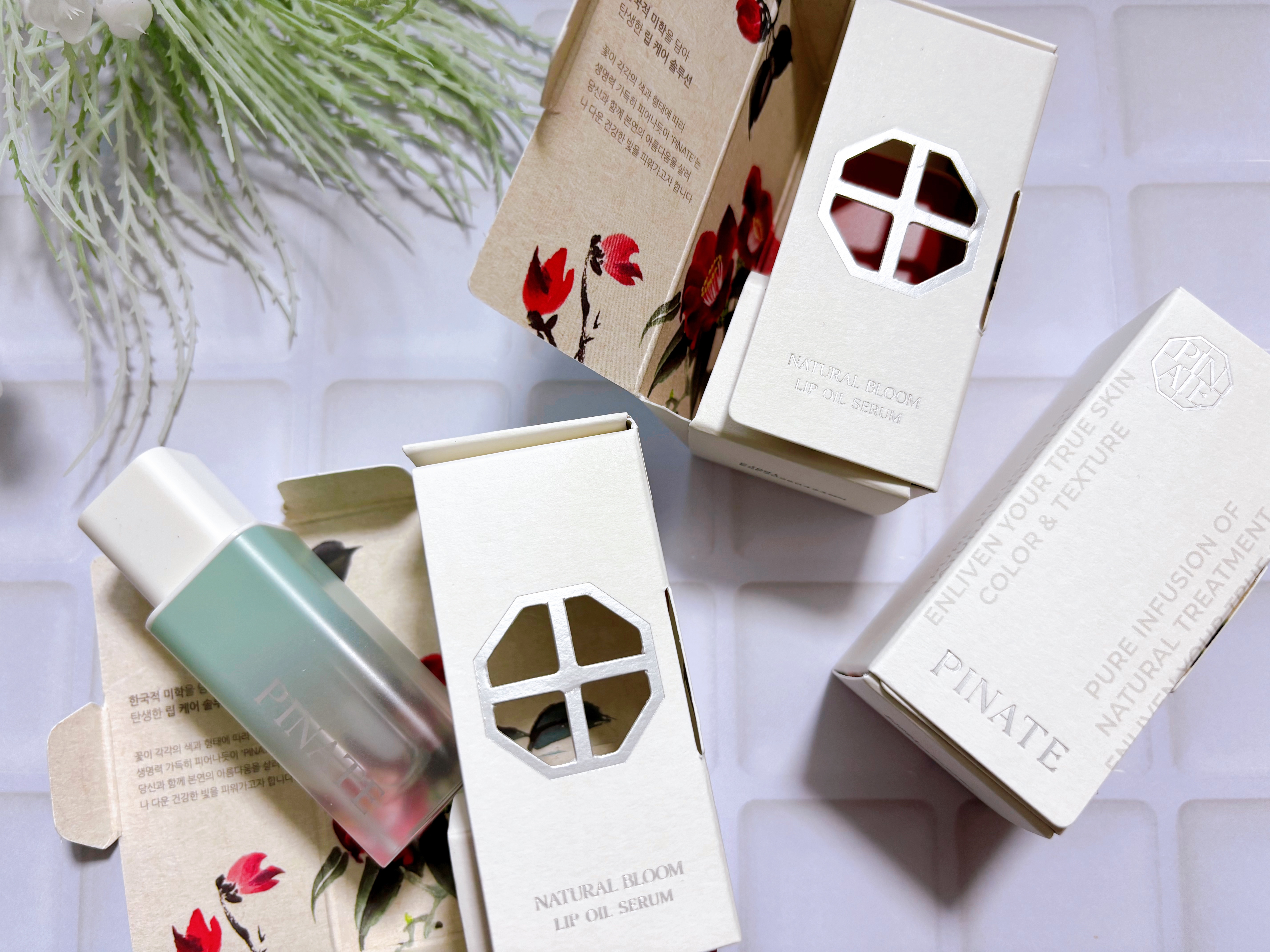 ナチュラルブルームリップオイルセラム 3色セット/PINATE/リップグロスを使ったクチコミ（2枚目）
