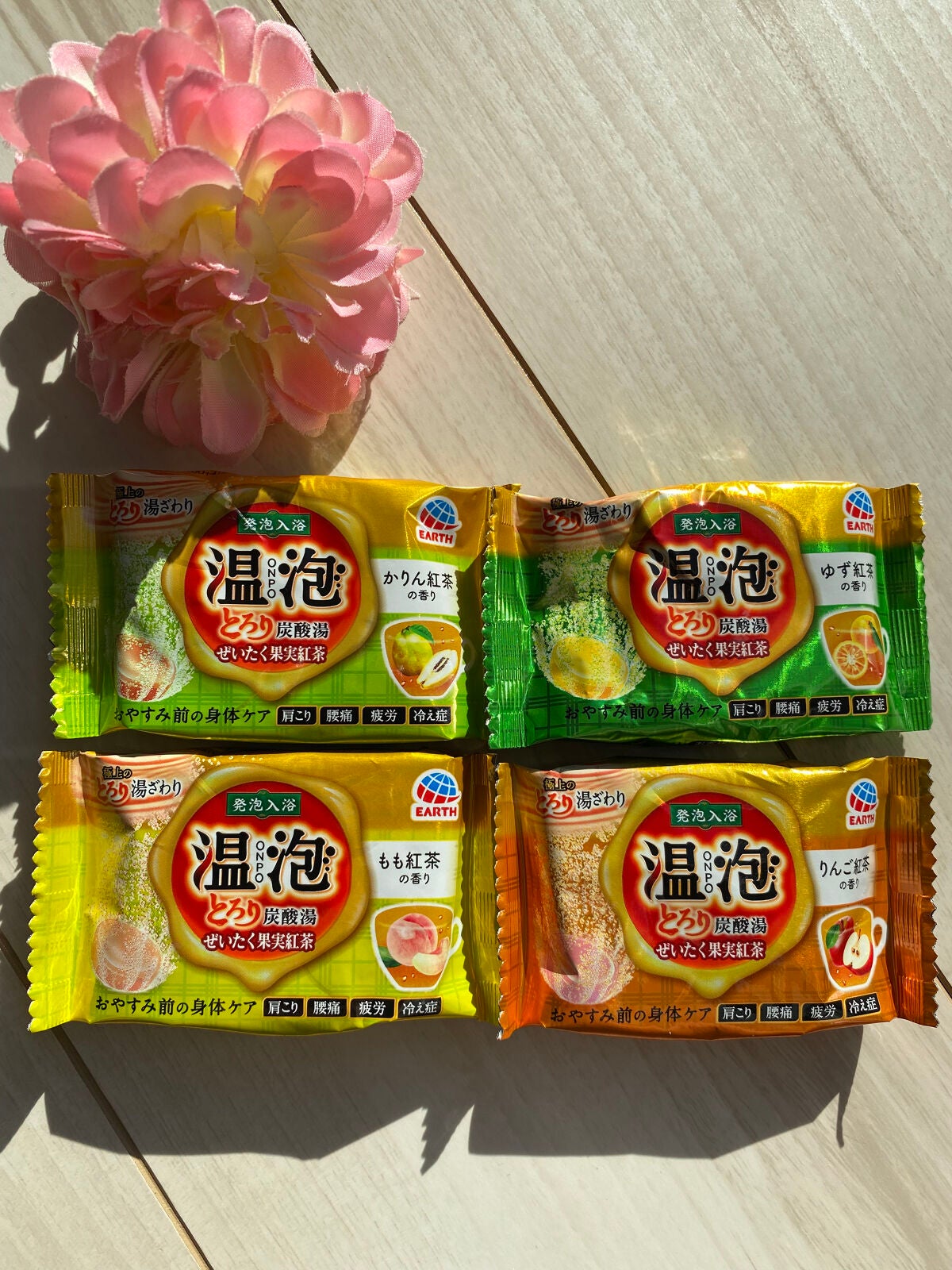 とろり炭酸湯 ぜいたく果実紅茶 12錠入/温泡/炭酸系入浴剤を使ったクチコミ(2枚目)