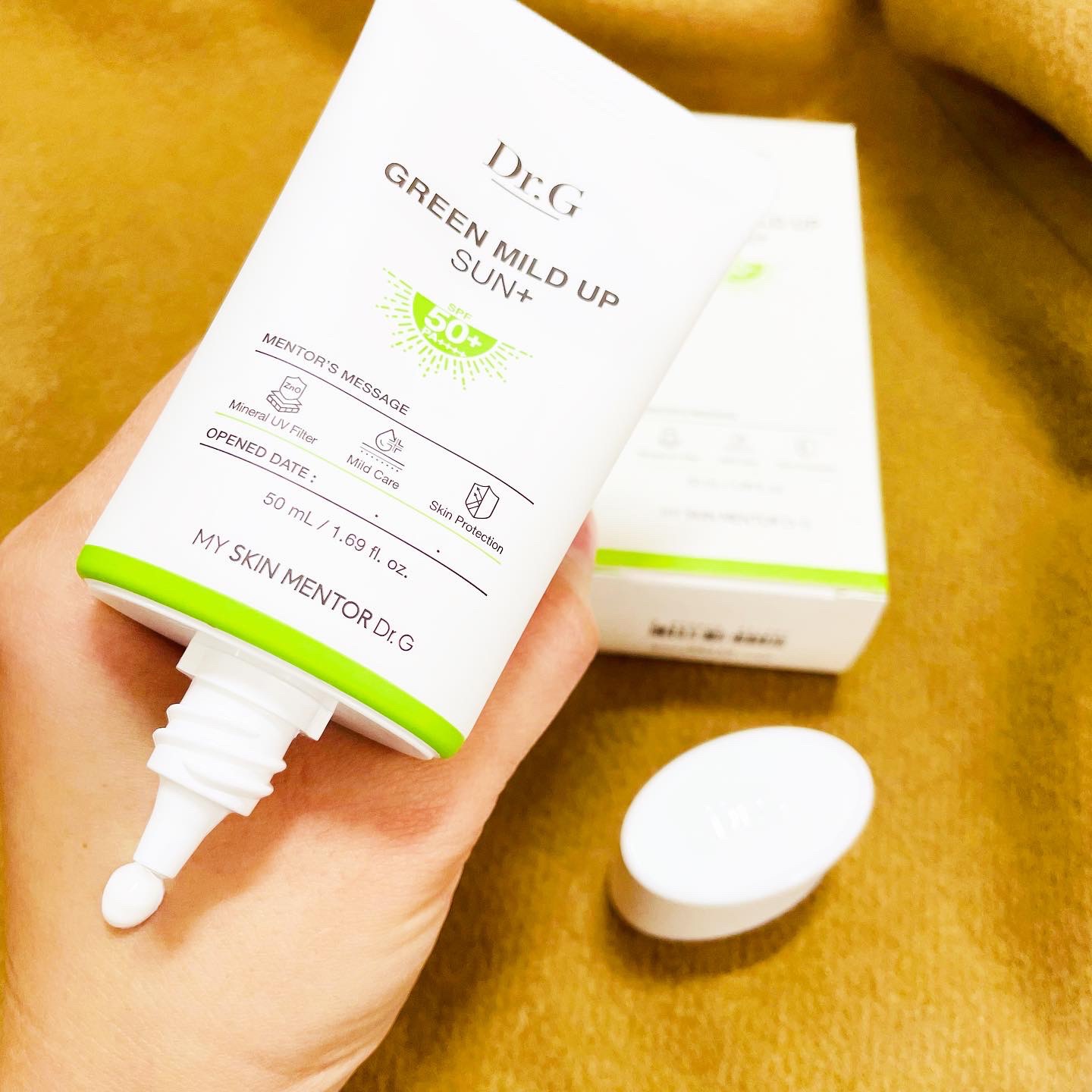 グリーンマイルドアップサンプラス/Dr.G/日焼け止めクリームを使ったクチコミ（3枚目）