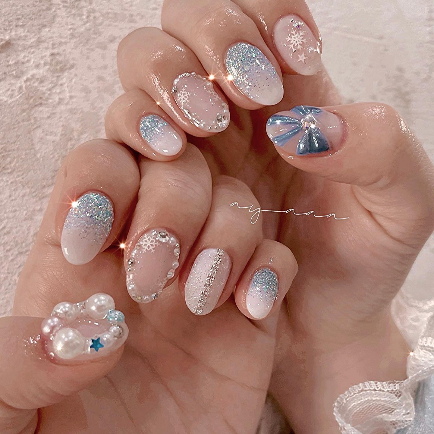 #クリスマスネイルのネイルデザイン