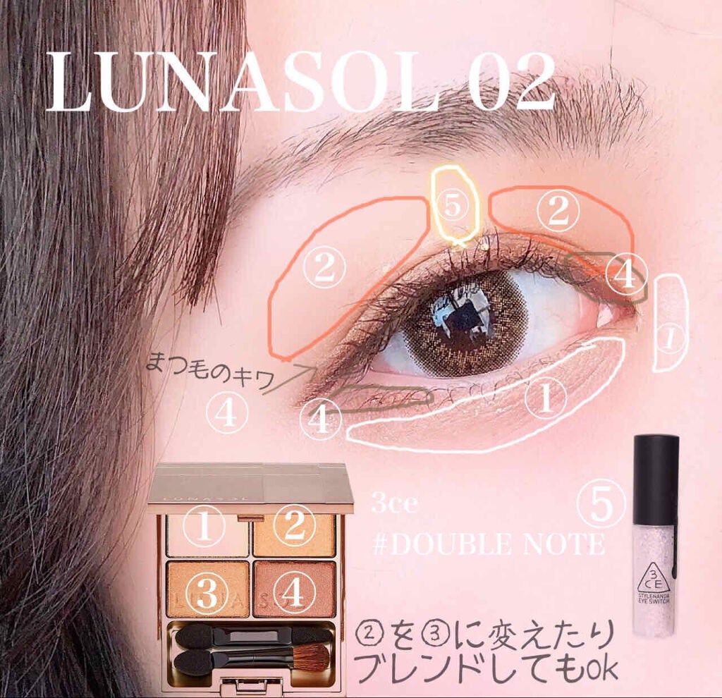スキンモデリングアイズ/LUNASOL/アイシャドウパレットを使ったクチコミ(1枚目)