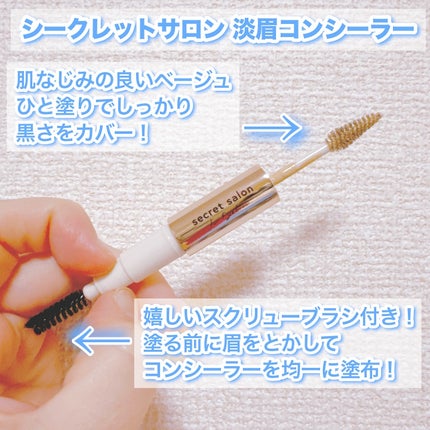淡眉コンシーラー/シークレットサロン/眉マスカラを使ったクチコミ(2枚目)