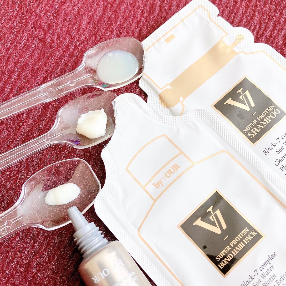 V7 スーパープロテイン ボンドヘアパック/by : OUR/ヘアマスク・ヘアパックを使ったクチコミ（3枚目）