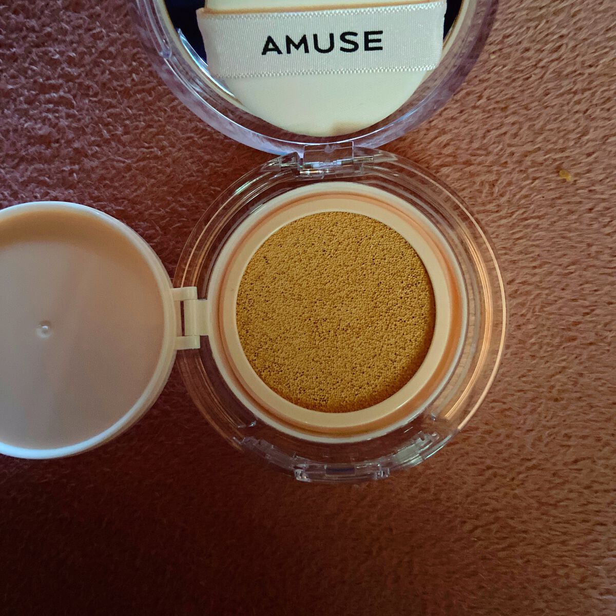 スキンチューンヴィーガンカバークッション 1.5ニュートラルチューン/AMUSE/クッションファンデーションを使ったクチコミ（2枚目）