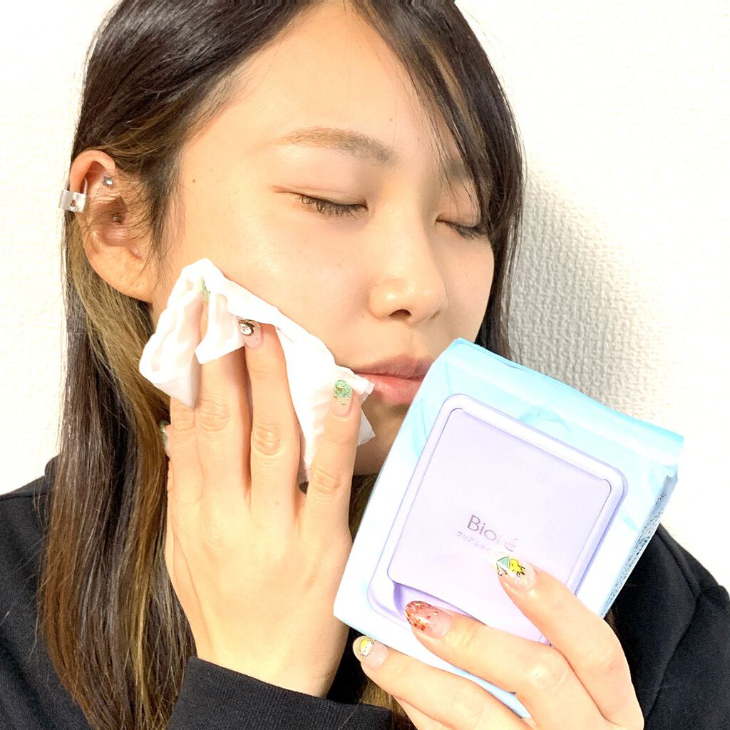 クリアふきとりシート/ビオレ/クレンジングシートを使ったクチコミ(4枚目)