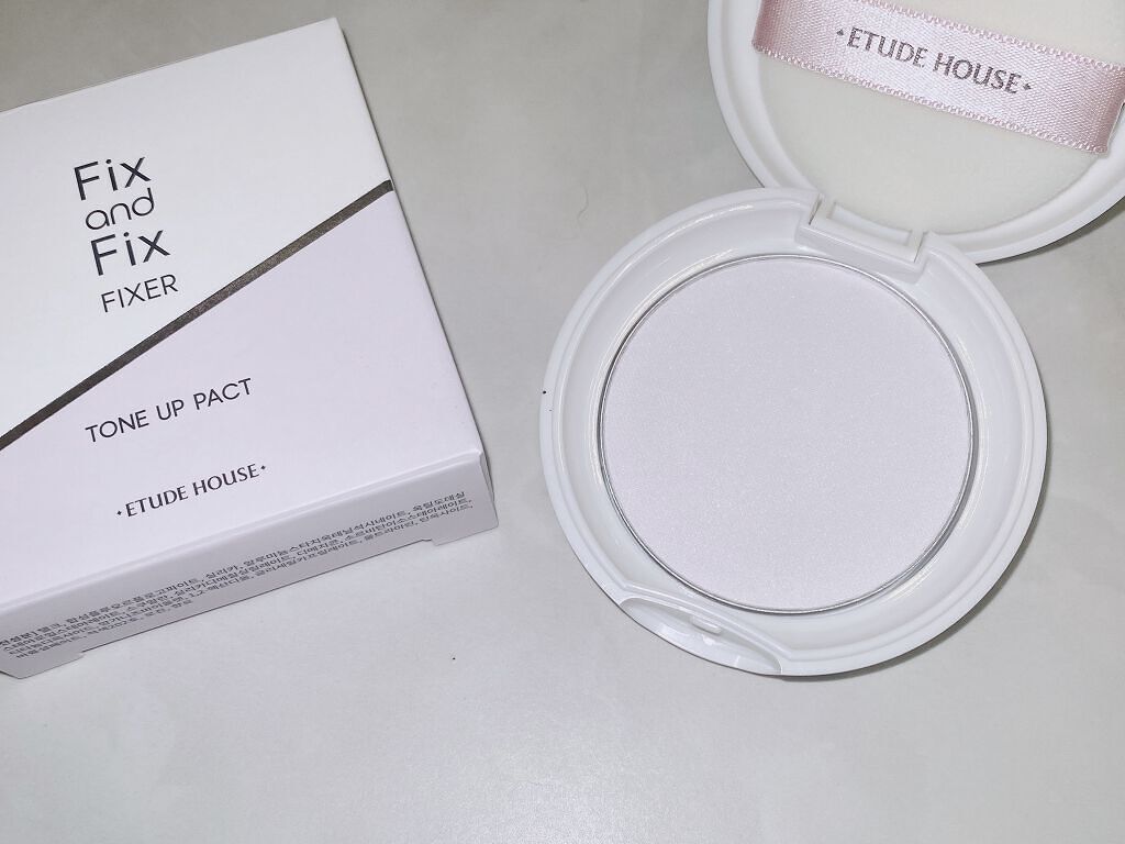 フィックス＆フィックス トーンアップパクト/ETUDE/プレストパウダーを使ったクチコミ（2枚目）