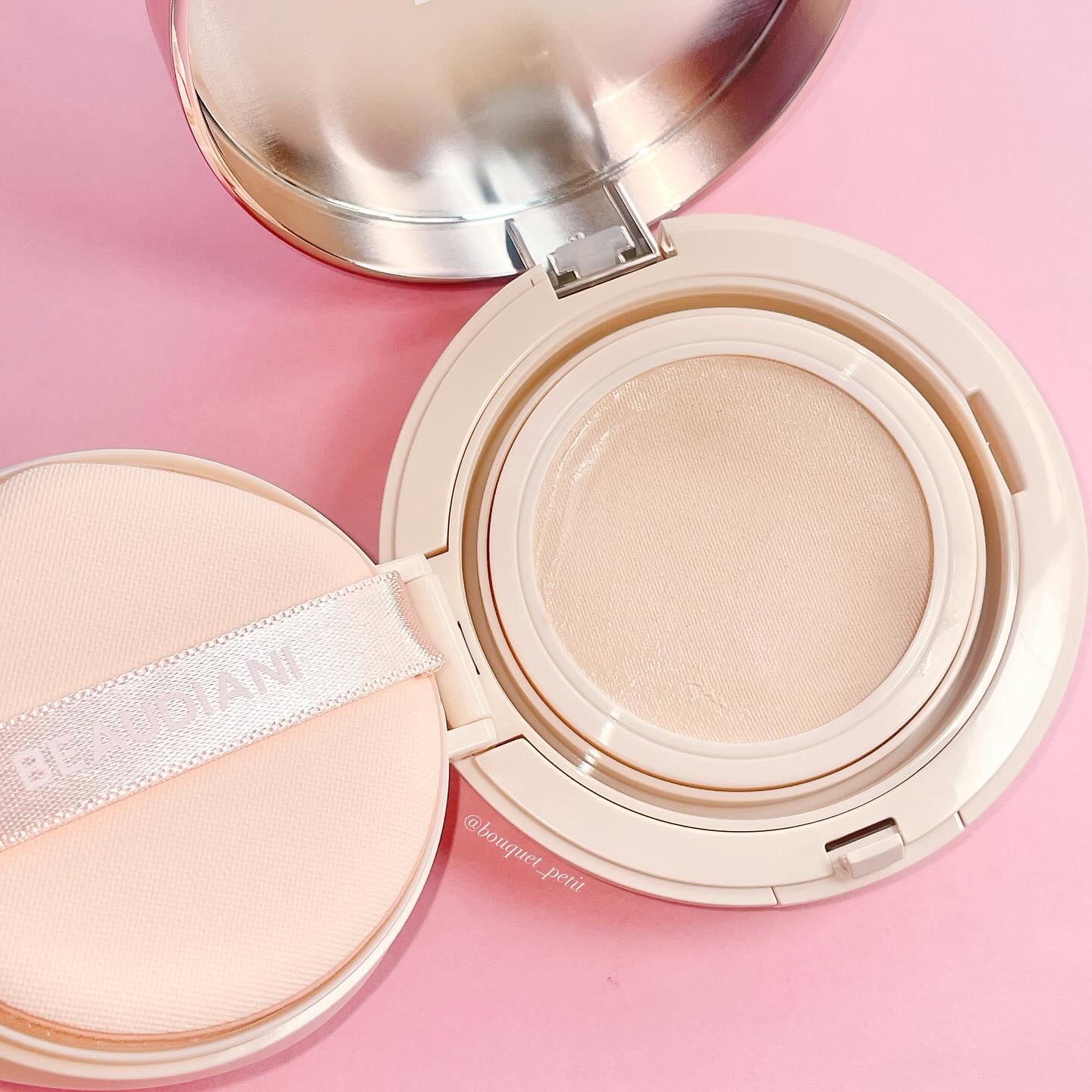 メッシュタイトアップクッション/BEAUDIANI/クッションファンデーションを使ったクチコミ（3枚目）