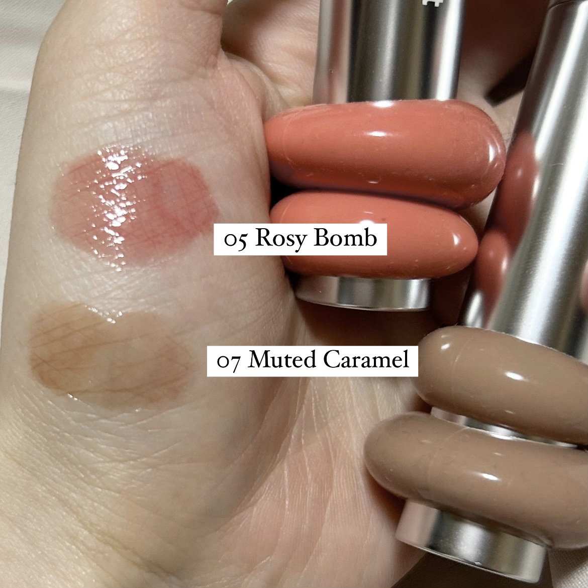 ドットオンムードワンウェイグロイティント 07 ミューデッド・キャラメル/Heart Percent/リップティントを使ったクチコミ（2枚目）