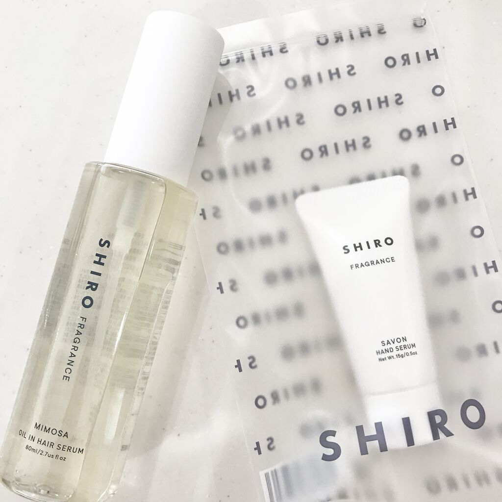 ミモザ オイルインヘアセラム/SHIRO/アウトバストリートメントを使ったクチコミ（2枚目）