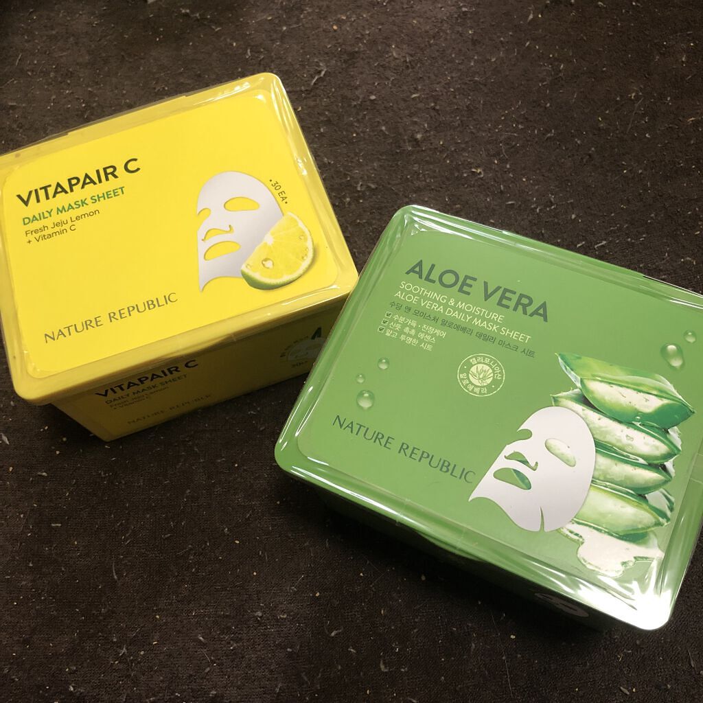 マイルド＆モイスチャーアロエデイリーシートマスク/ネイチャーリパブリック/シートマスク・パックを使ったクチコミ（1枚目）