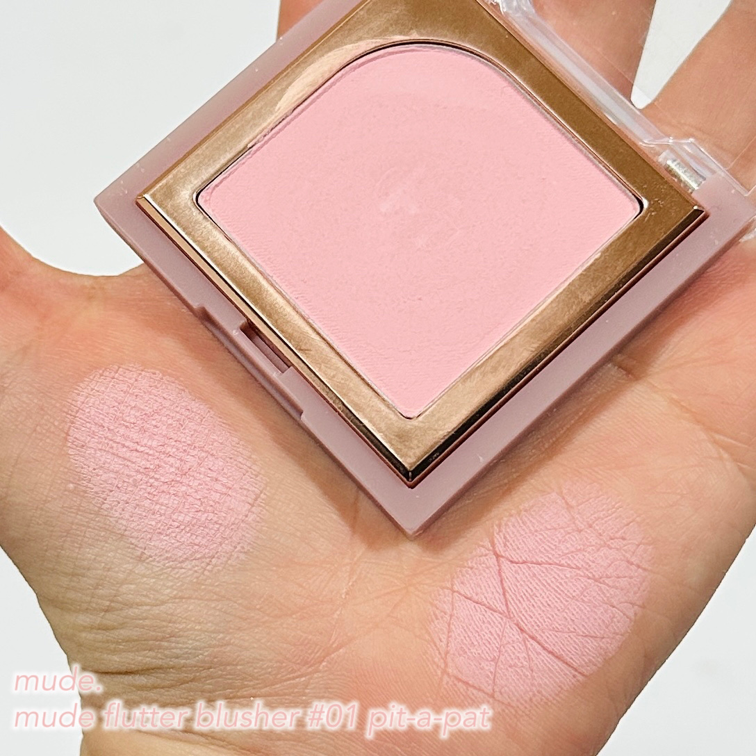 フラッターブラッシャー 01 ピット・ア・パット/mude./パウダーチークを使ったクチコミ（2枚目）