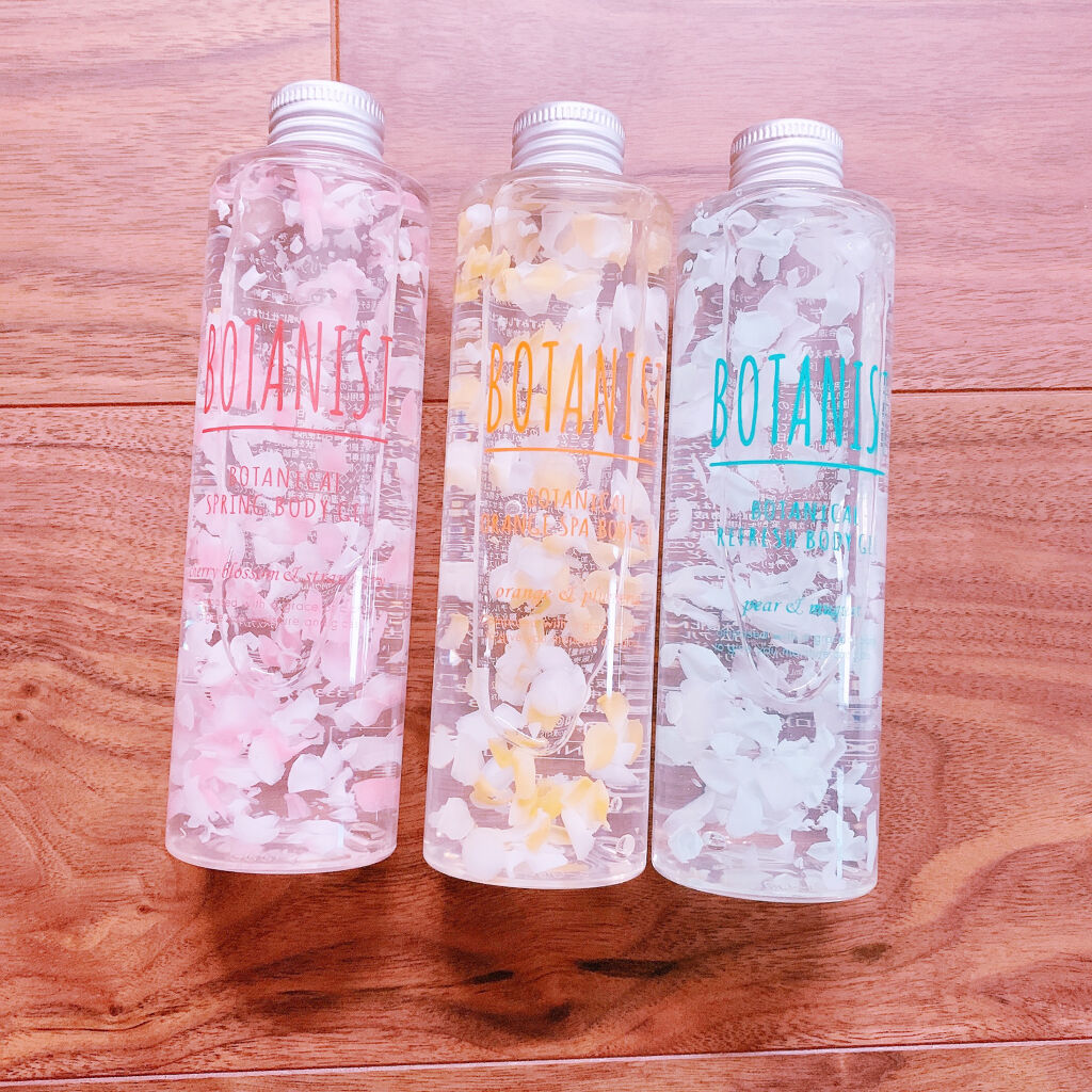 BOTANIST BOTANISTボタニカルオレンジスパボディージェルのクチコミ「
♥BOTANIST
ボタニカルスプリングボディージェル
満開の桜を彩るチェリーブロッサムと
.....」（1枚目）
