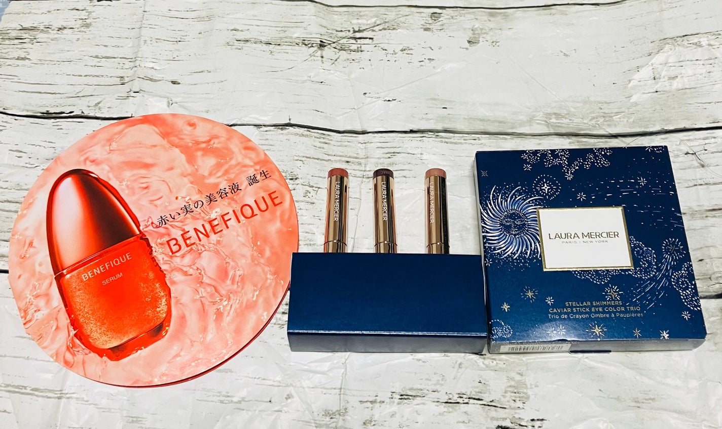 ステラー シマーズ キャビア スティック アイカラー トリオ/ローラ メルシエ/メイクアップキットを使ったクチコミ(1枚目)