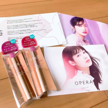 
【OPERA-オペラ-】
○シアーリップカラーRN
・101レッドアンバー（限定色）
・102クリアカシス（限定色）

LIPSのプレゼント応募を通してオペラ様から2本セットで頂きました！ありがとうご