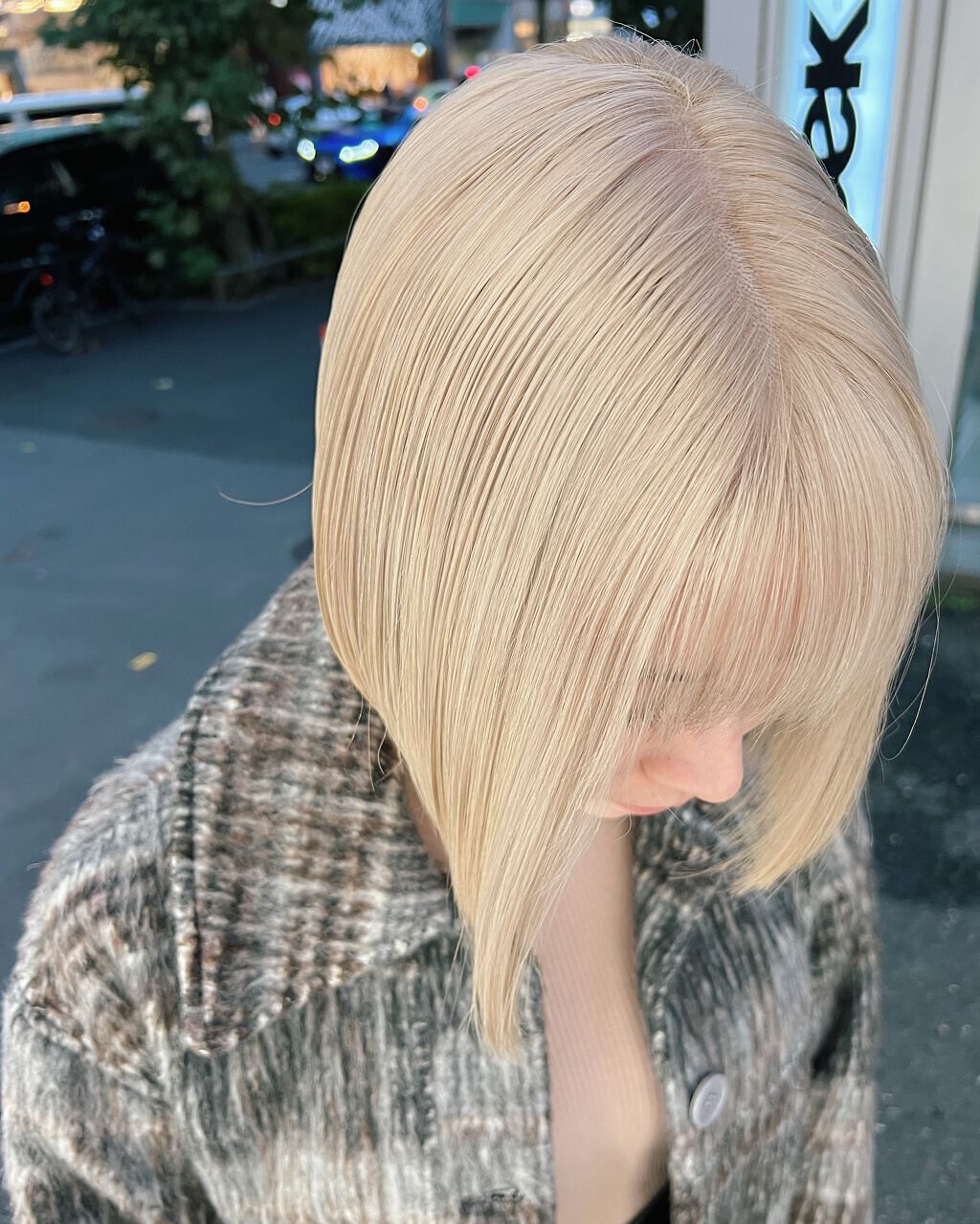 yusei on LIPS 「.....ホワイトブロンド👩🏼ボブ✂︎✂︎✂︎🤼♂️...『..」(1枚目)