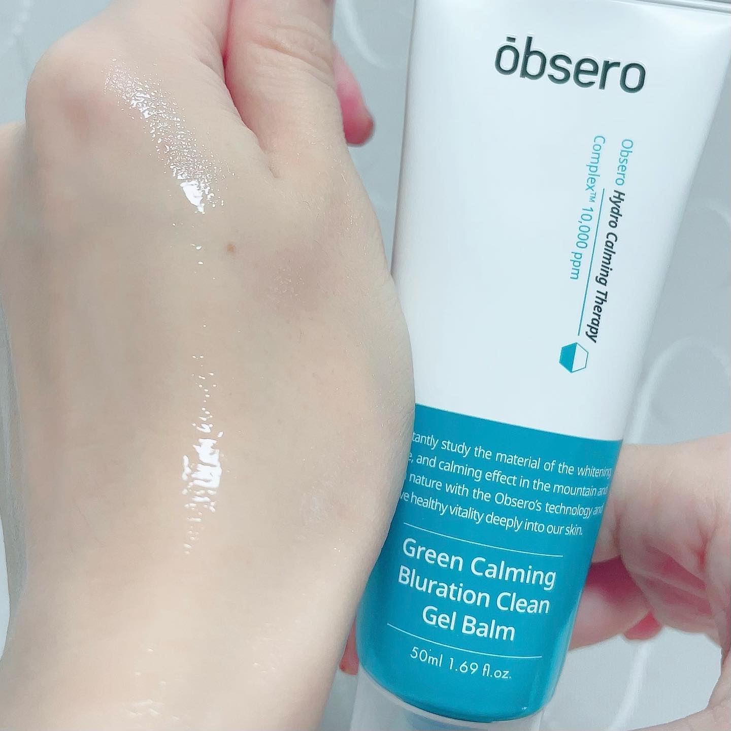 グリーンカーミングブルーレーションクリーンサンジェル/obsero/日焼け止めジェルを使ったクチコミ（3枚目）