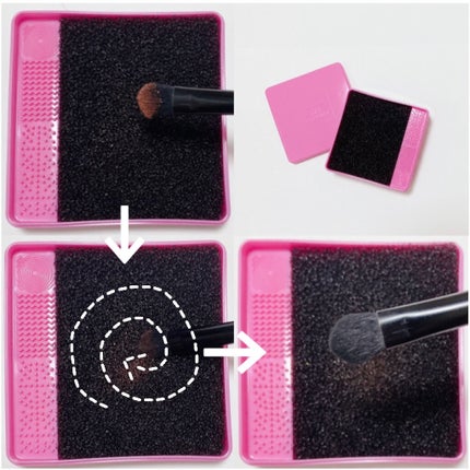 メイクブラシドライクリーナー/DAISO/メイクアップキットを使ったクチコミ(2枚目)