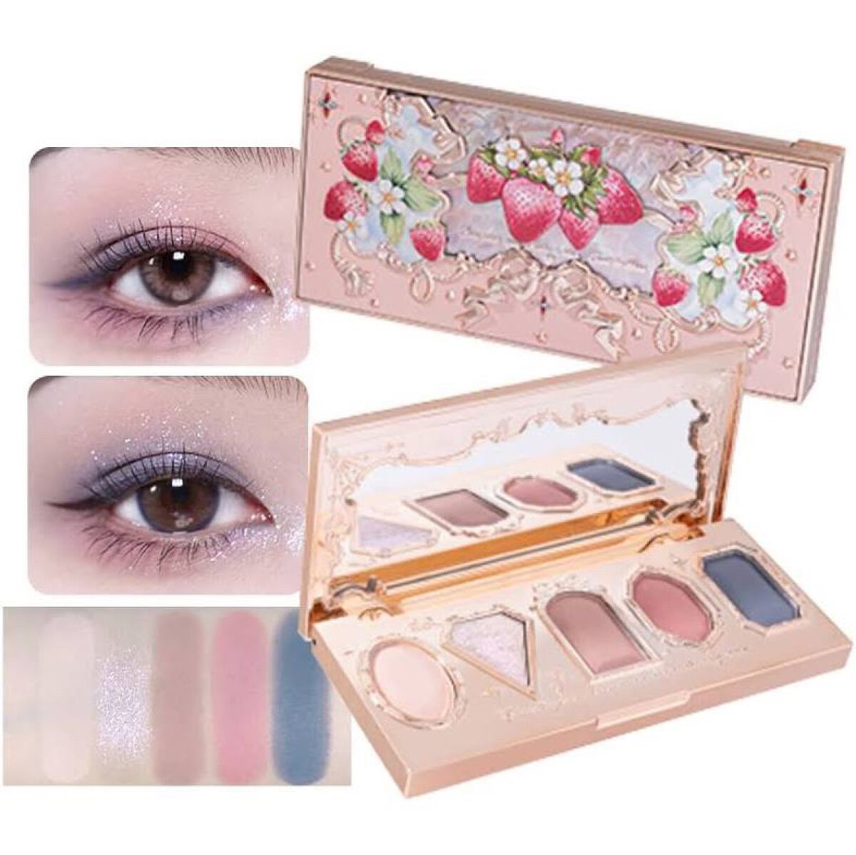 ストロベリーロココ アイシャドウパレット｜FlowerKnowsの使い方