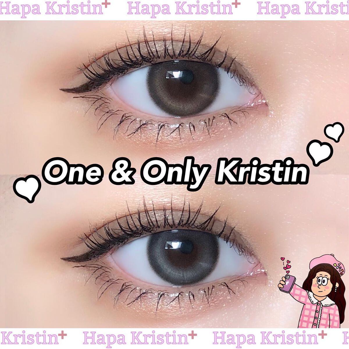 One & Only Kristin/Hapa kristin/カラーコンタクトレンズを使ったクチコミ（1枚目）