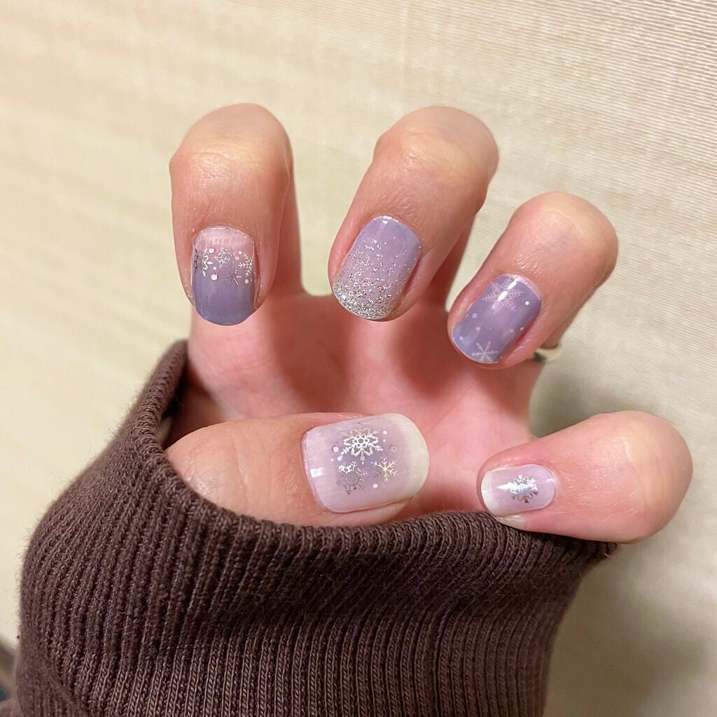 貼るジェルネイル/セリア/ネイルシールを使ったクチコミ(3枚目)