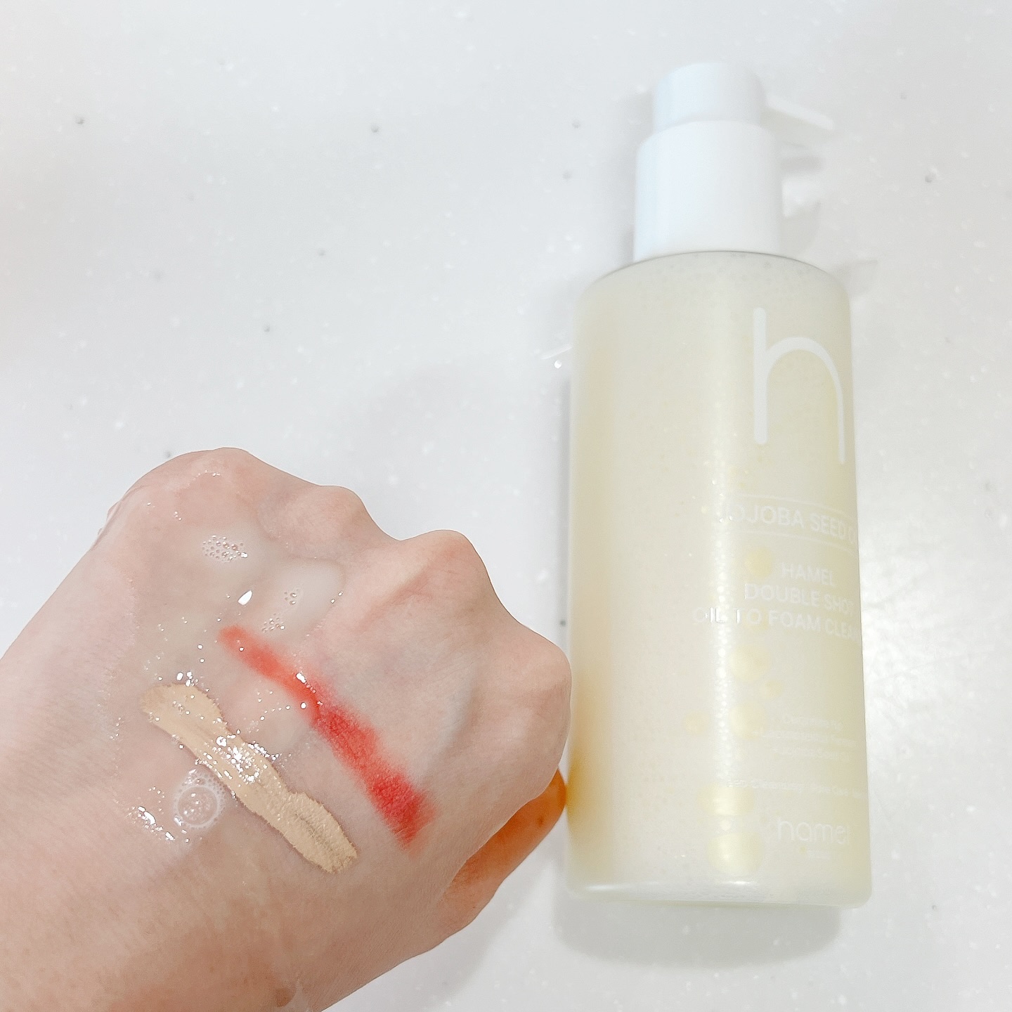 ダブルショットオイルトゥーフォームクレンザー/HAMEL/オイルクレンジングを使ったクチコミ（3枚目）