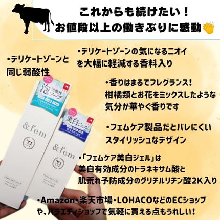 アンドフェム フェムケア泡ソープ/&fem/デリケートゾーンケアを使ったクチコミ(5枚目)