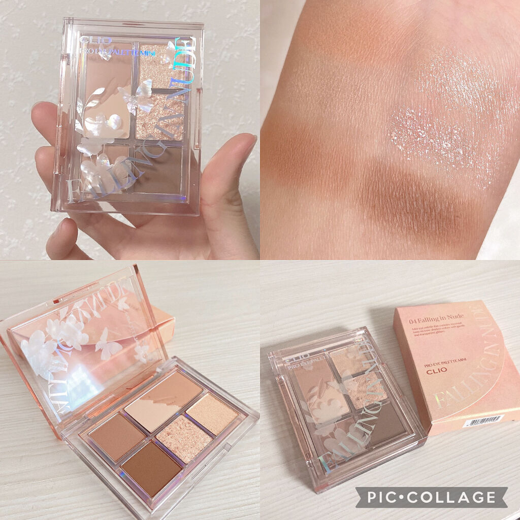 プロ アイパレット ミニ 04 FALLING IN NUDE/CLIO/アイシャドウパレットを使ったクチコミ（2枚目）