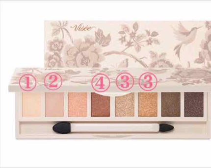 グラマラスヌード アイパレット (クリスマスコフレ 2017)/Visée/メイクアップキットを使ったクチコミ(1枚目)