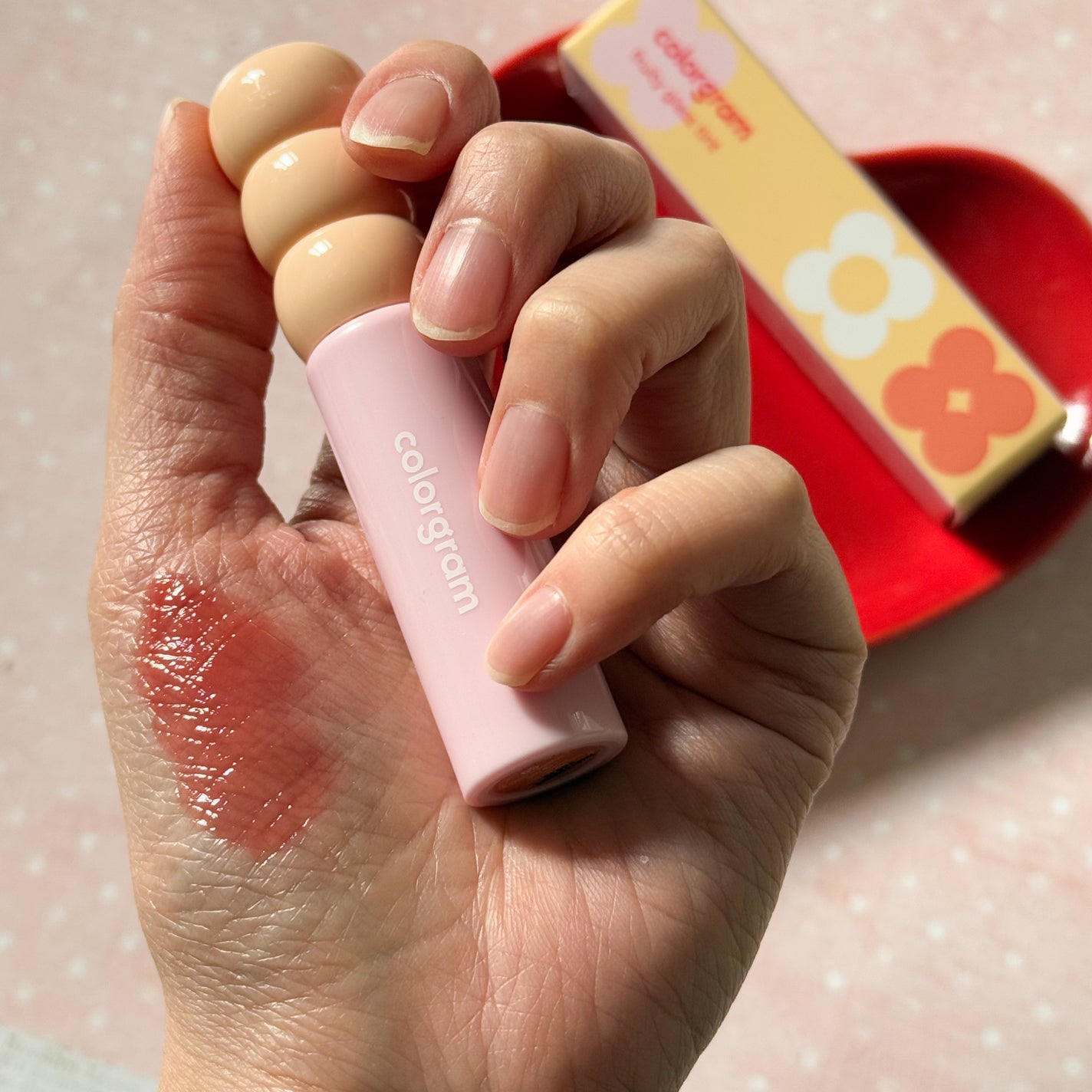 タンフルグラスグロス/Colorgram/リップグロスを使ったクチコミ(3枚目)