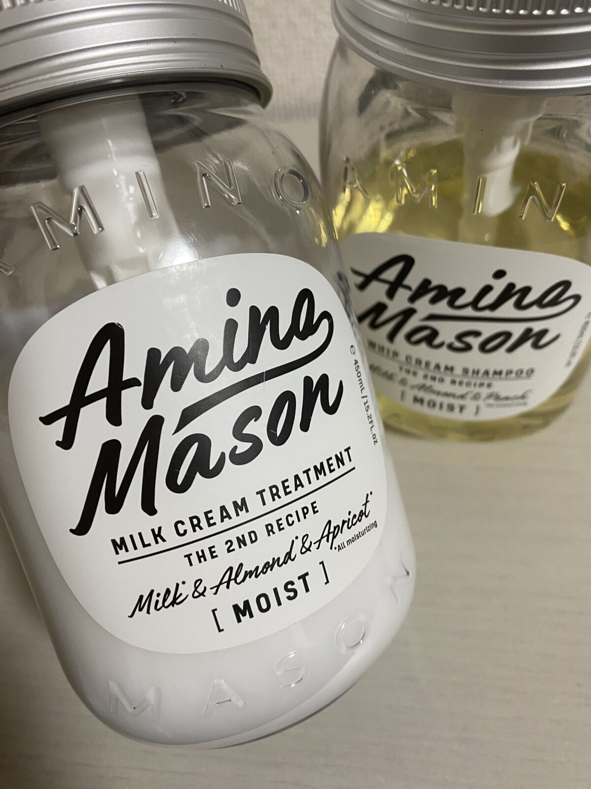 アミノメイソン ディープモイスト ホイップクリーム シャンプー/ミルククリーム ヘアトリートメント/アミノメイソン/市販シャンプーを使ったクチコミ（1枚目）