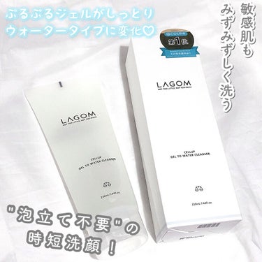 ラゴム ジェルトゥウォーター クレンザー(朝用洗顔)/LAGOM /洗顔フォームを使ったクチコミ（1枚目）